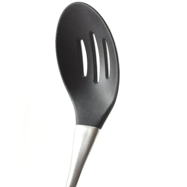 Black_Slotted_Stainless_Steel_Handle_Silicone_Spoon