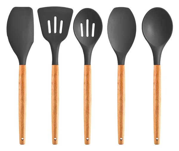 Silicone_Spatulas_Cooking_Utensil_Set_With_Wood_Handle_-_Set_Of_5