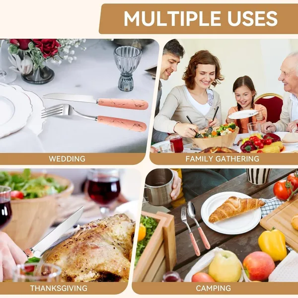 3_Piece_Stainless_Steel_Cutlery_Spoon_Set_(Pink)