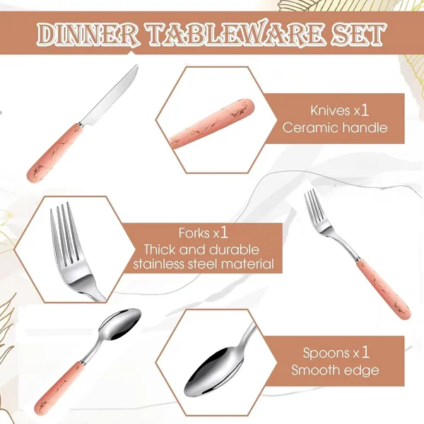 3_Piece_Stainless_Steel_Cutlery_Spoon_Set_(Pink)