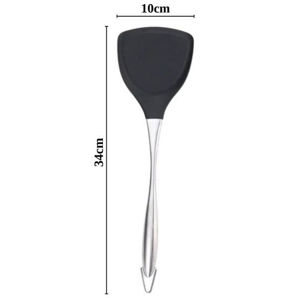 2_Pcs_Black_Spatulas_and_Solid_Spatula_Stainless_Steel_Handle