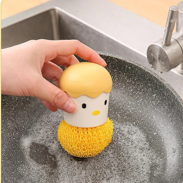 Chick_Pot_Cleaning_Brush_with_Handle_(Yellow)