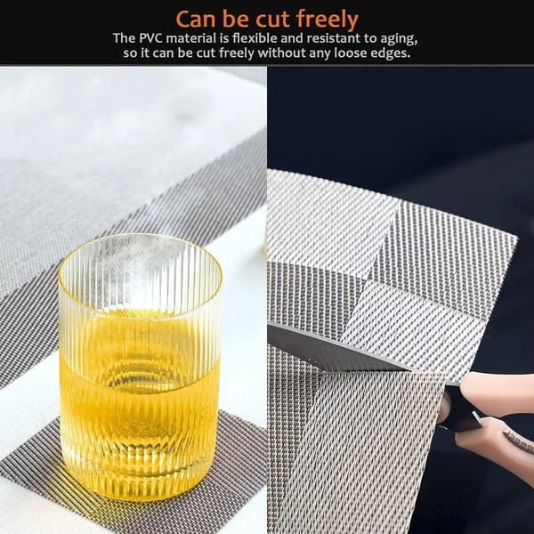 4_Pcs_Woven_Vinyl_Washable_Placemats_(Silver)