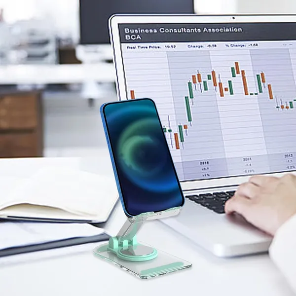 Acrylic_Adjustable_Mobile_Stand_(Green)