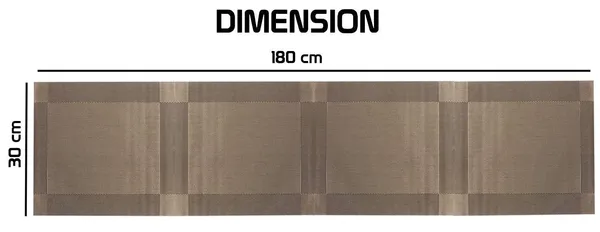 2_Pcs_Heat_Resistant_Long_Dinner_Table_Runner_(Brown)