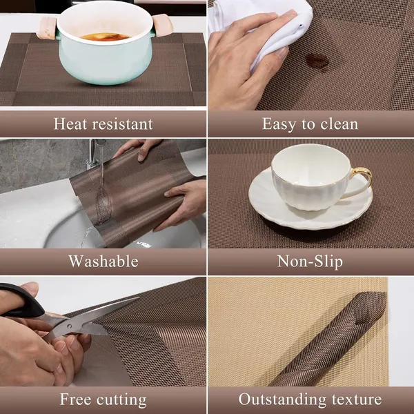 2_Pcs_Heat_Resistant_Long_Dinner_Table_Runner_(Brown)