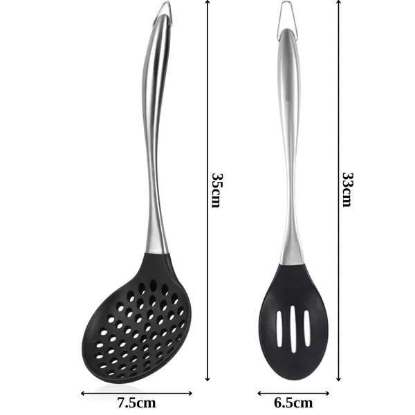 Black_Skimmer_and_Hole_Spoon_Stainless_Steel_Handle_Set