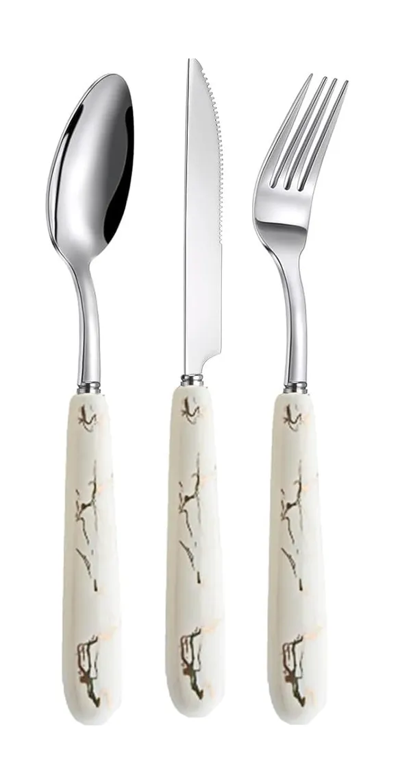 3_Piece_Stainless_Steel_Cutlery_Spoon_Set_(White)