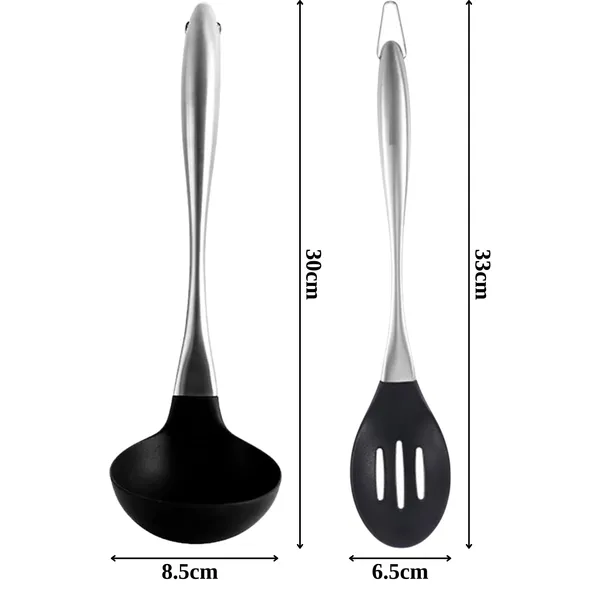 Black_Slotted_Serving_Spoon_and_Soup_Laddle_Kitchen_Cooking