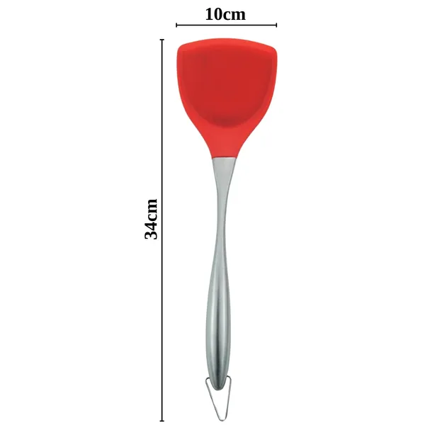 2_Pcs_Red_Spatula_and_Slotted_Spatula_Set_Stainless_Steel