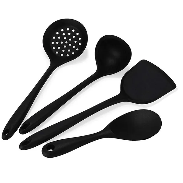 4_Piece_Silicone_Kitchen_Cooking_Utensil_Set_(Black)