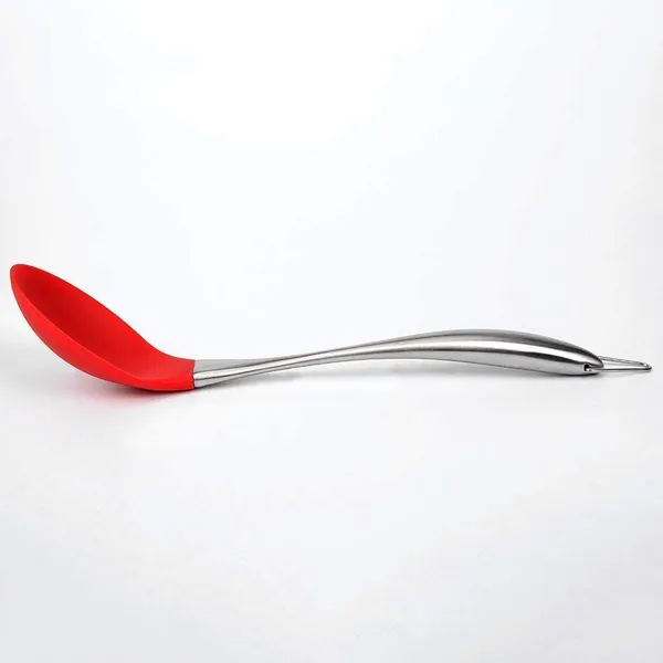 Red_Solid_Kitchen_Serving_Spoon_with_Heat_Resistant_Silicone_