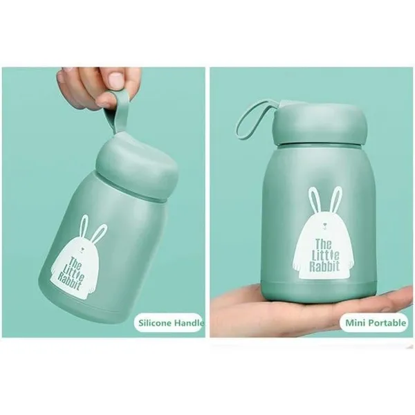 Leak_Proof_Little_Rabbit_Print_Glass_Water_Bottle_(Green)