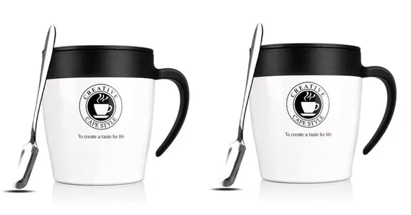 2_Pcs_Double_Wall_Stainless_Steel_Coffee_Mug_with_Handle