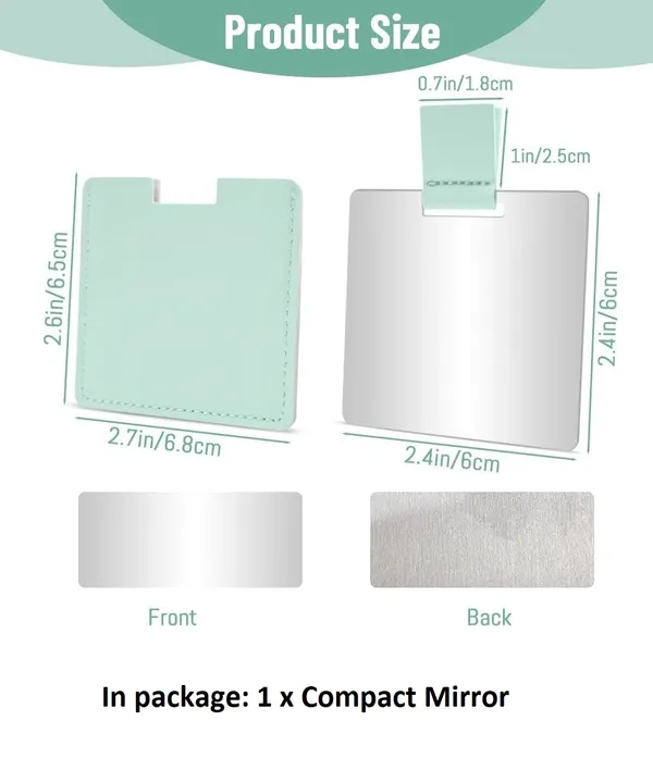 Compact_Hand_Square_Mirror_Cosmetic_Tool_(Green)