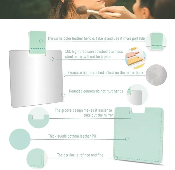 Compact_Hand_Square_Mirror_Cosmetic_Tool_(Green)