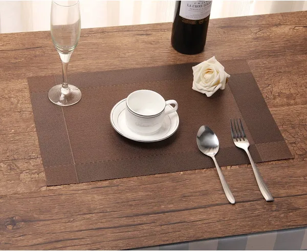 6_Pcs_Woven_Vinyl_Washable_Placemats_(Brown)