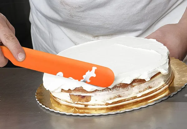 4_Pcs_Orange_Long_Handle_Silicone_Butter_Spatula_Kitchen