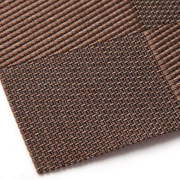 4_Pcs_Woven_Vinyl_Washable_Placemats_(Brown)