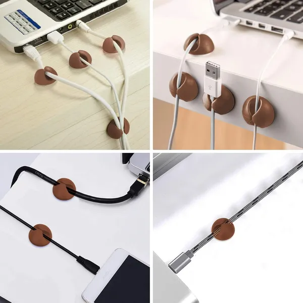 4_Piece_Wire_Organizer_Cable_Clips_(White_&_Brown)