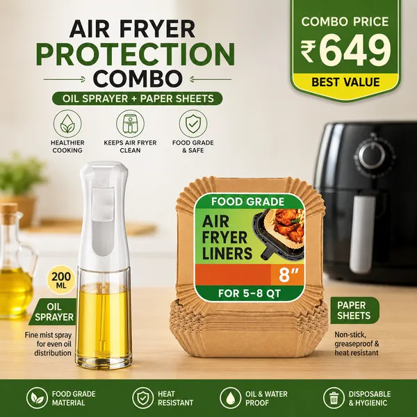Air_Fryer_Protection_Combo:_Oil_Sprayer+_Paper_sheets_(50_pcs)