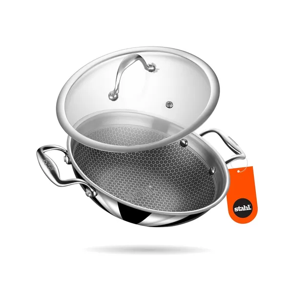 Artisan_Hybrid_1.6_L,_20_cm_Triply_Non_Stick_Kadai_with_Lid,_Stainless_Steel_Kadai_for_Cooking,_Triply_Kadhai_Metal_Spatula_Friendly,_Induction_&_Gas_Stove_Compatible