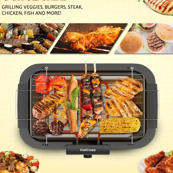 Black_Smokeless_Portable_Electric_Barbeque_Grill_With_Adjustable_Temperature_For_Adult_Pack_Of_1