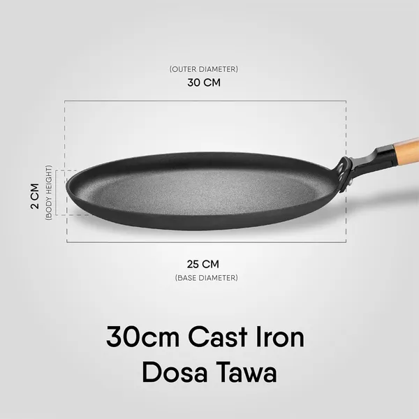 Blacksmith_Signature_Dosa_Tawa_|_Flat_Cast_Iron_Pan_for_Dosas,_Pancakes,_Chilas,_and_More_|_Pre-Seasoned,_Induction_&_Gas_Compatible_|_Beechwood_Handle_|_30cm