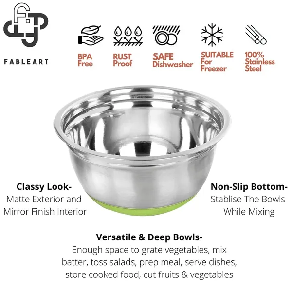 Stainless_Steel_Multipurpose_Grater_Bowl-_Anti_Skid_Bottom_|_Plastic_Lid_and_Interchangeable_Fittings_|_5-Piece_Set_|_Green_and_Silver