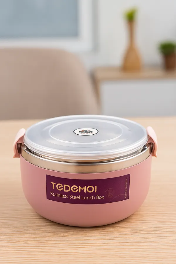 Round_Stainless_Steel_Lunch_Box_|_Dual-Layer_Design_with_Inner_Tray,_Small_Dip_Container_&_Spoon_|_BPA-Free,_Leak-Proof,_Durable_|_Ideal_for_School,_Office_&_Travel