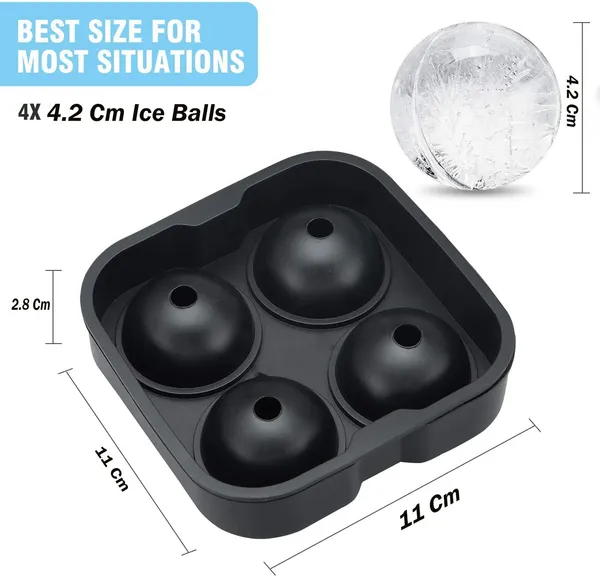 Silicone_Bpa_Free_Fda_Approved_Reusable_Flexible_Ice_Ball_Tray_Of_4_Round_Spheres_For_Adult_Pack_Of_1