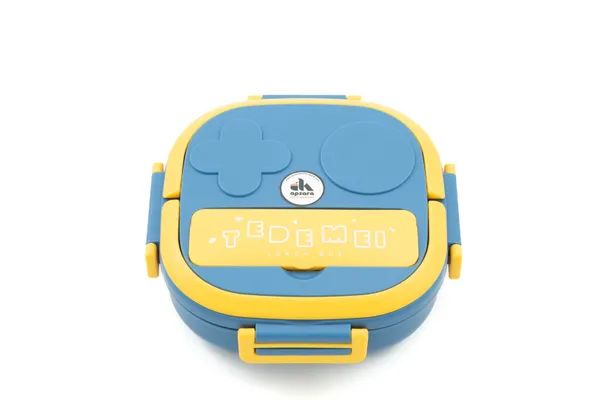 Kids_Lunch_Box_|_Stainless_Steel_3-Compartment_Tiffin_with_Leak-Proof_Lid_|_BPA-Free_|_Spoon_&_Sauce_Container_Included_|_Ideal_for_School_&_Travel_(Blue-Yellow)