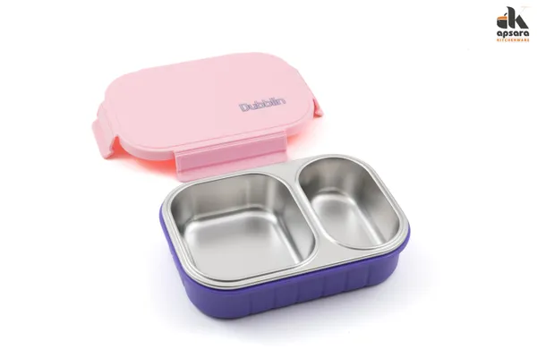 Micky_Bento_two_partition_Lunch_Box__|_BPA-Free_Insulated_Body_|_Four-Side_Lock_|_Durable_&_Compact|_Spoon_&_Sabzi_Container_Inside,_650ml.