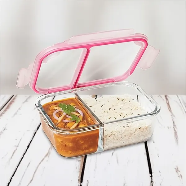 Microwave_Safe_Office_Two_Compartment_Lunch_Box_Set_|_Borosilicate_Glass_|_Safety_Lock_Airtight_Tiffin_Containers_(580ml_|_Transparent)