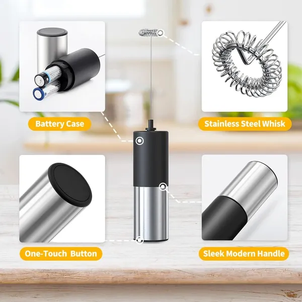 Black_&_Silver_�??Stainless_Steel,_Abs_Plastic_Electric_Kitchen_Gadget_Handheld_Mini_Foamer_For_�??Adult_Pack_Of_1