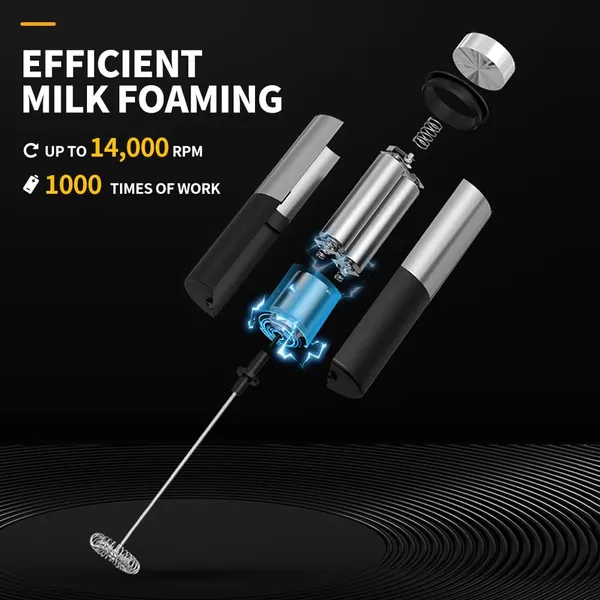 Black_&_Silver_�??Stainless_Steel,_Abs_Plastic_Electric_Kitchen_Gadget_Handheld_Mini_Foamer_For_�??Adult_Pack_Of_1