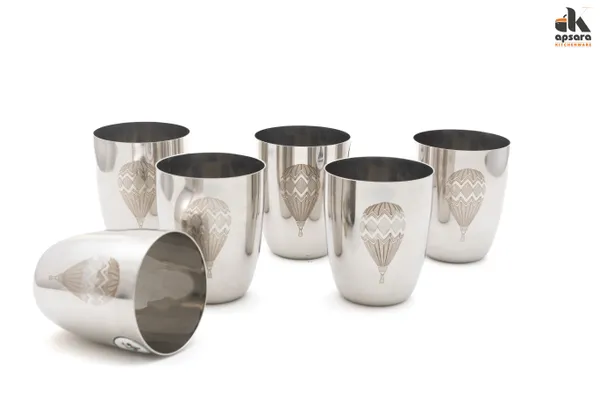 Premium_Ballon_Itched_Stainless_Steel_Glass_Set_Of_6_pcs,_Mirror_Finish