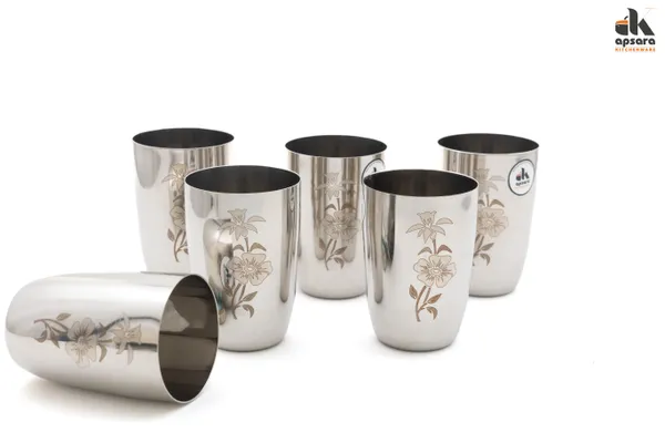 Premium_Flower_Stainless_Steel_Glass_Set_Of_6_pcs,_Mirror_Finish