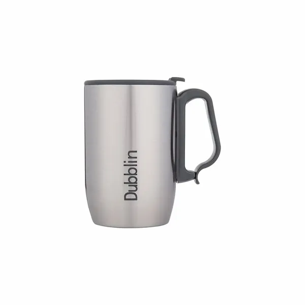 DUBBLIN_Refresh_Unbreakable_Double_Wall_Insulated_with_Handle_and_Lid,_Wide_Mouth_Keeps_beverages_Hot_&_Cold,_White_Stainless_Steel_Coffee_Mug__(350_ml)