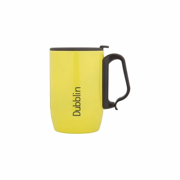 DUBBLIN_Refresh_Unbreakable_Double_Wall_Insulated_with_Handle_and_Lid,_Wide_Mouth_Keeps_beverages_Hot_&_Cold,_White_Stainless_Steel_Coffee_Mug__(350_ml)