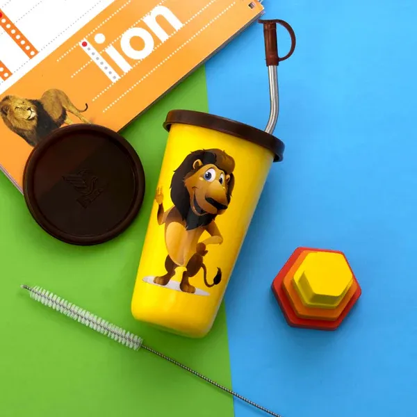 Steel_Straw_Glass_1pcs_Lion_Yellow