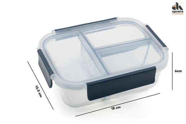 Triple_Treat_Slim_Borosilicate_Glass_Three_Compartment_Lunch_Box_|_Leakproof_Silicone_Seal_|_Heat_Resistant_|_Great_for_Office_&_Outdoor_Activities_|_Best_for_Storing_Leftovers_(980_ml_|_Clear)