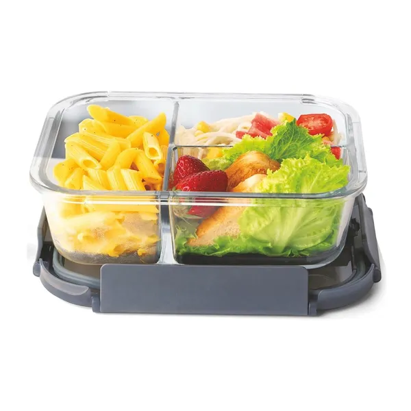 Triple_Treat_Slim_Borosilicate_Glass_Three_Compartment_Lunch_Box_|_Leakproof_Silicone_Seal_|_Heat_Resistant_|_Great_for_Office_&_Outdoor_Activities_|_Best_for_Storing_Leftovers_(980_ml_|_Clear)