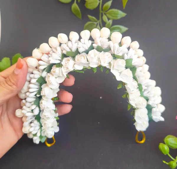White_Artificial_Flower_Hair_Gajra_|_For_Women_Hair_Styling