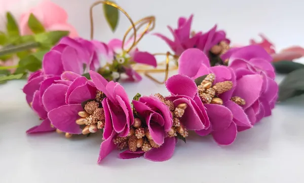 Purple_Artificial_Flower_Hair_Gajra_|_For_Women_Hair_Styling