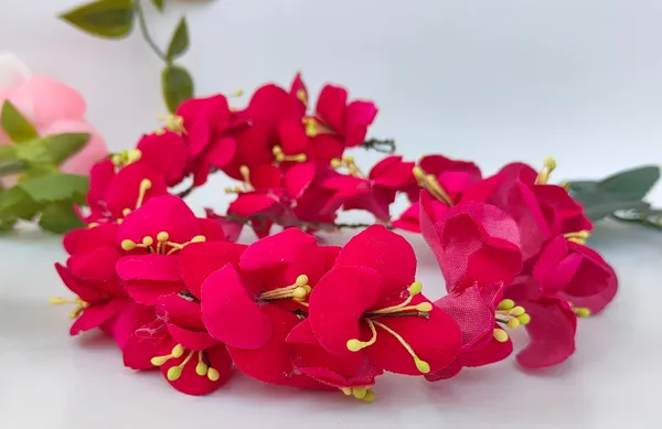 Pink_Artificial_Flower_Hair_Gajra_For_Women