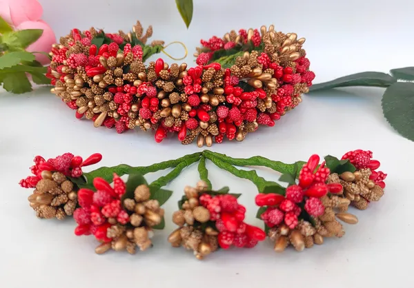 Red_&_Golden_Artificial_Flower_Hair_Gajra_For_Women_(Pack_Of_2)