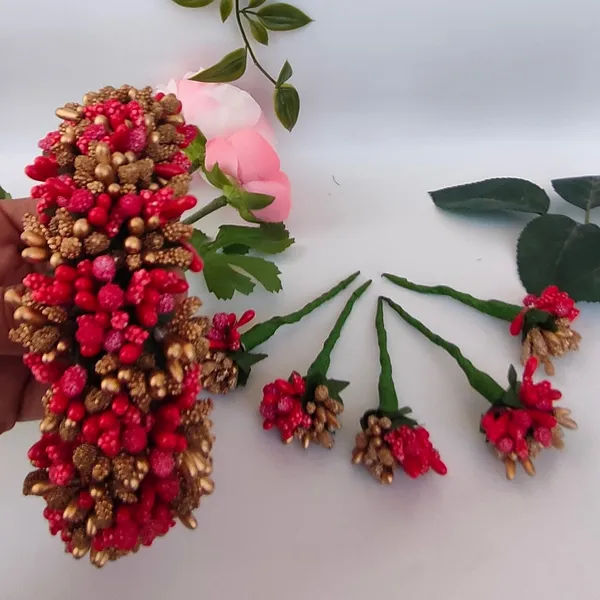 Red_&_Golden_Artificial_Flower_Hair_Gajra_For_Women_(Pack_Of_2)