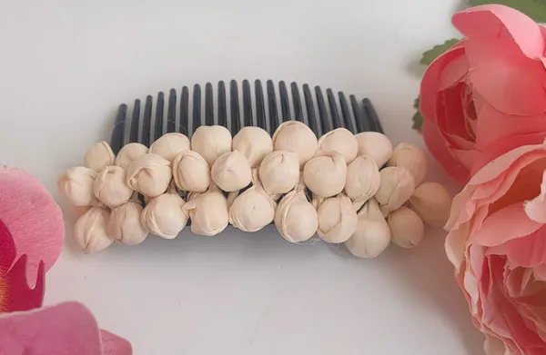 Pack_Of_2_White_Artificial_Flower_Hair_Gajra_With_Comb_|_For_Women