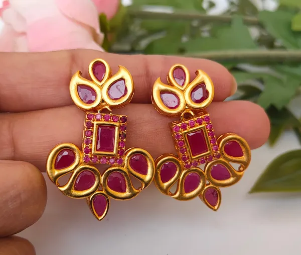 Pink_Danglers_Earrings_For_Women